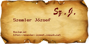Szemler József névjegykártya