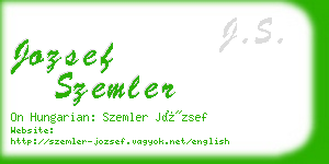 jozsef szemler business card